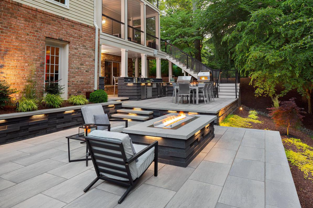 Backyard patio photo